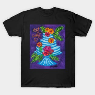 Eat Blue Striped Cake T-Shirt